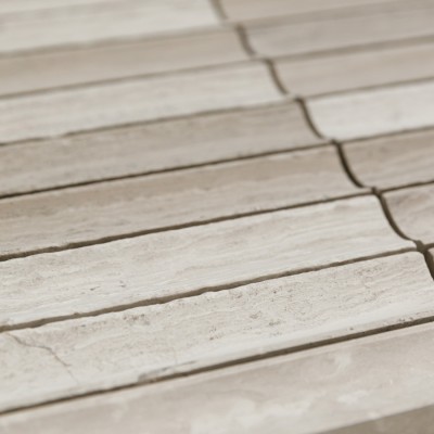 Мозаика PIX347 White Wooden, Concave матовая 30х151 305х318х12