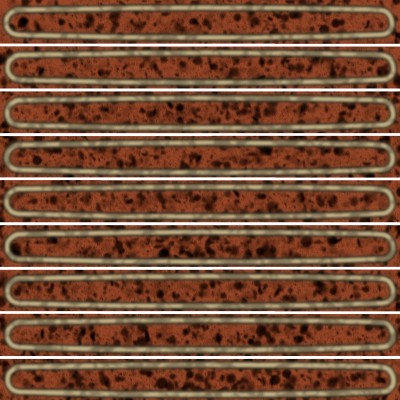 Плитка KMD2SOB007BN Декор чипсет Далия оранжевый глянцевый 20x20x0,95