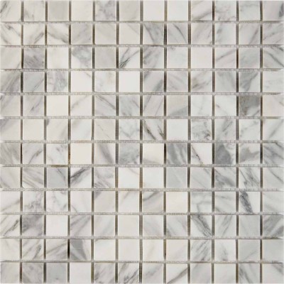 Мозаика PIX242 Bianco carrara из мрамора полированная 23x23 305х305x6