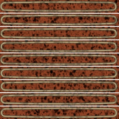 Плитка KMD2SOB007BN Декор чипсет Далия оранжевый глянцевый 20x20x0,95