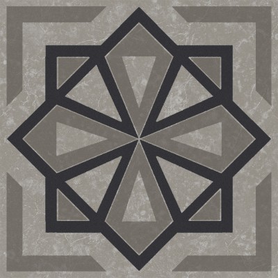 Плитка KMD3STA051GN Декор Касабланка серый матовый 9,8x9,8x0,7