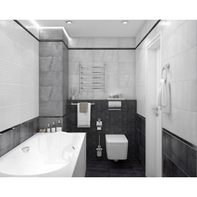 Плитка 34011 Metallica чёрный 25х50