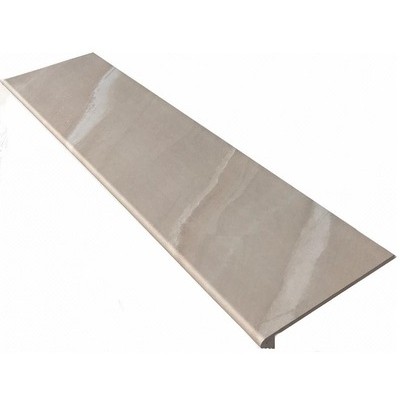 Клинкерная плитка Ступень фронтальная Tibet Smooth Round. Beige 33x120