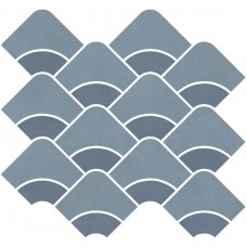Мозаика KMD2HID011BR Декор Таделакт наборный синий светлый, синий матовый обрезной 30x28x0,9