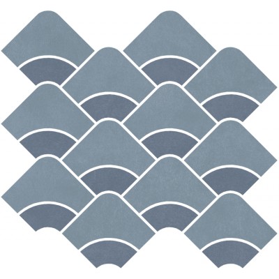 Мозаика KMD2HID011BR Декор Таделакт наборный синий светлый, синий матовый обрезной 30x28x0,9