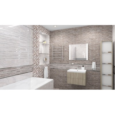 Плитка Marmo тёмно-бежевый мозаика 17-11-11-1190 20х60