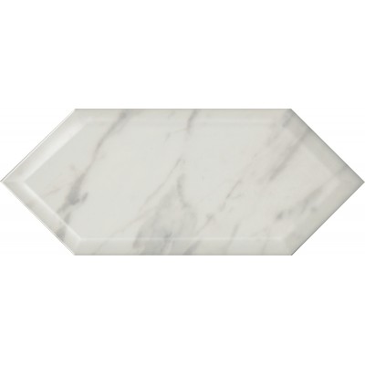 Плитка 35009 Келуш грань белый глянцевый 14х34