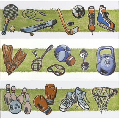 Плитка OS/A255/5009 Бордюр Веселые старты 20x6,3