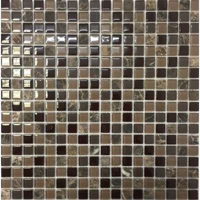 Мозаика S-855 стекло камень (15*15*4) 305*305
