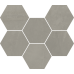 Мозаика 620110000189 Continuum Iron Mosaico Hexagon 25x29