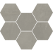 Мозаика 620110000189 Continuum Iron Mosaico Hexagon 25x29
