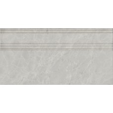 Плитка FME027R Плинтус Риальто серый светлый глянцевый обрезной 20x40x1,6
