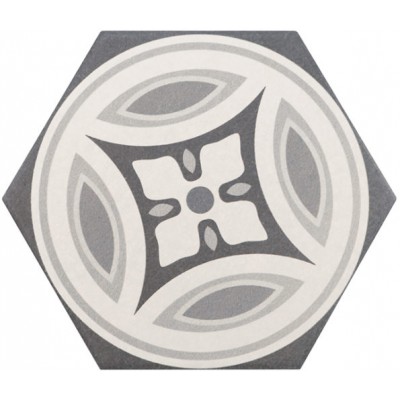 Керамогранит 21357 Hexatile Harmony B&W 17,5x20