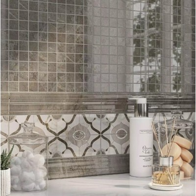 Плитка BLE024 Багет Кантата белый глянцевый 25x5,5