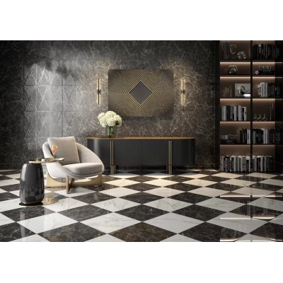 Плитка FMA034R Плинтус Коррер чёрный глянцевый обрезной 30x15x1,7