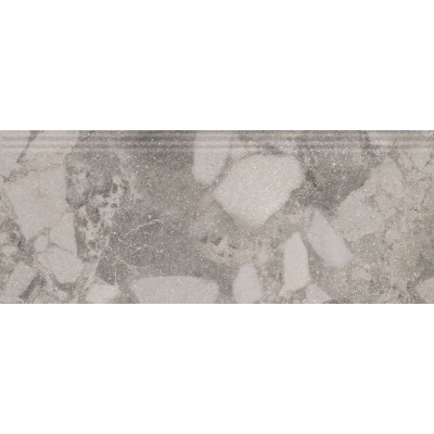Плитка KML2FMF002BR Плинтус Рабат Стоун серый матовый обрезной 30x12x1,3
