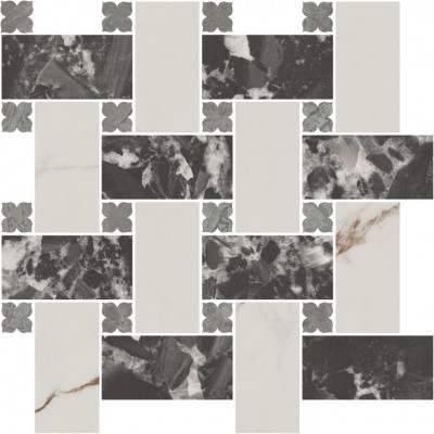 Керамогранит ID163 Декор Риальто 3 наборный матовый 43,5x43,5x0,9