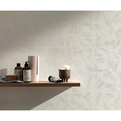 Плитка A58A 3D Wall Carve Leaf Pearl 40x80