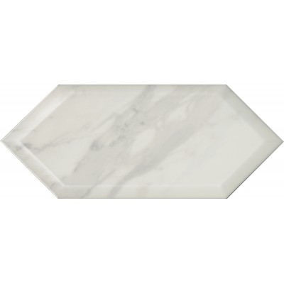 Плитка 35009 Келуш грань белый глянцевый 14х34