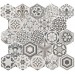 Керамогранит 21357 Hexatile Harmony B&W 17,5x20