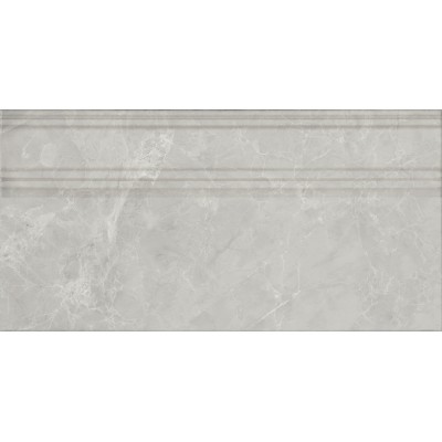 Плитка FME027R Плинтус Риальто серый светлый глянцевый обрезной 20x40x1,6