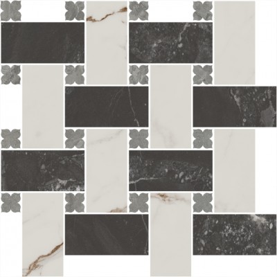 Керамогранит ID163 Декор Риальто 3 наборный матовый 43,5x43,5x0,9