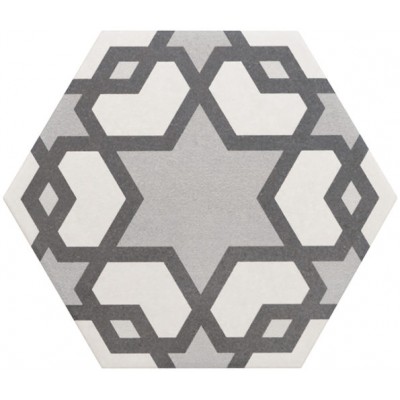 Керамогранит 21357 Hexatile Harmony B&W 17,5x20
