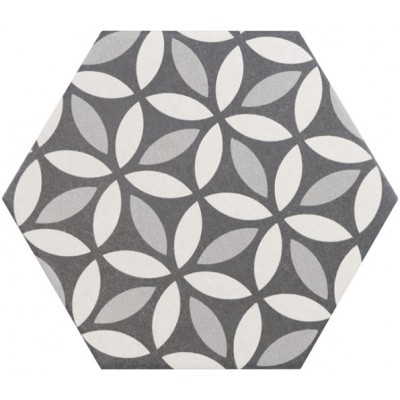 Керамогранит 21357 Hexatile Harmony B&W 17,5x20