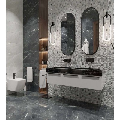 Плитка GL01A Perfect Silver A glossy 30x90