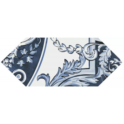 Плитка HGD/A512/35000 Декор Алмаш 1 синий глянцевый 14х34