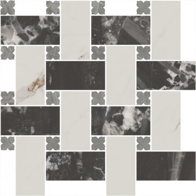 Керамогранит ID163 Декор Риальто 3 наборный матовый 43,5x43,5x0,9