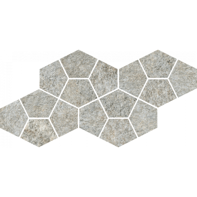 Мозаика 620110000246 Magma Silver Mosaico Prism 41.3x20.5