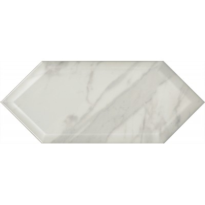 Плитка 35009 Келуш грань белый глянцевый 14х34