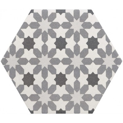 Керамогранит 21357 Hexatile Harmony B&W 17,5x20