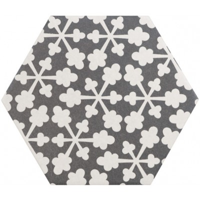 Керамогранит 21357 Hexatile Harmony B&W 17,5x20