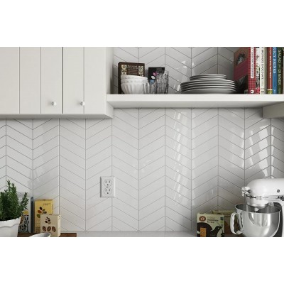 Плитка 23360 Chevron Light Grey Right 5,2x18,6