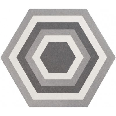 Керамогранит 21357 Hexatile Harmony B&W 17,5x20