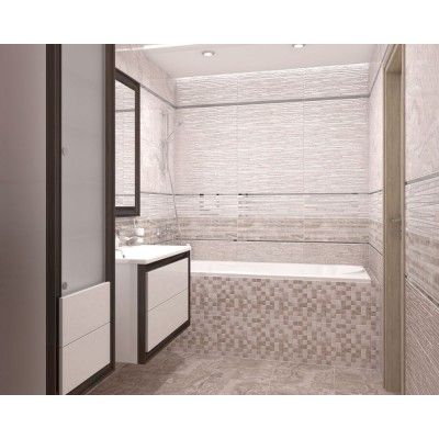 Плитка Marmo тёмно-бежевый мозаика 17-11-11-1190 20х60