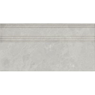 Плитка FME027R Плинтус Риальто серый светлый глянцевый обрезной 20x40x1,6