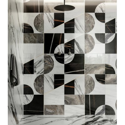 Мозаика 610110000630 Charme Deluxe Бьянко Микеланжело Мозаика Люкс Рет 29.2x29.2