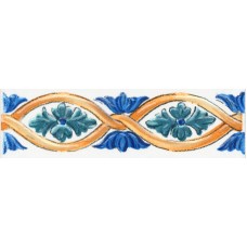 Плитка STG/A492/1146H Бордюр Капри майолика 9,8х3