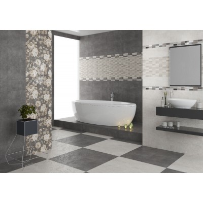 Плитка 1506-0100 Fiori Grigio Бордюр 2 9х60