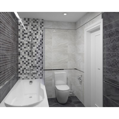 Плитка Декор Prime белый 25х50