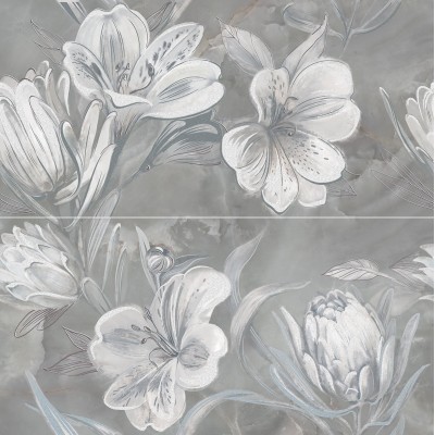 Плитка 588912003 Панно Opale Grey Flower 63x63