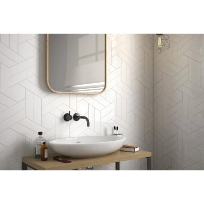 Плитка 23360 Chevron Light Grey Right 5,2x18,6