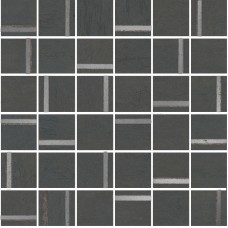 Мозаика SG640520/MM Декор Гварди 2 мозаичный антрацит матовый обрезной 30x30x0,9