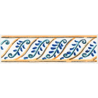 Плитка STG/A493/1146H Бордюр Капри майолика 9,8х3