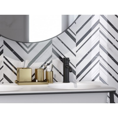 Плитка A-GT1C051/N Бордюр Gatsby карандаш глянцевый белый 1.6х25