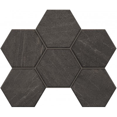 Мозаика Мозаика GB03 Gabbro Hexagon неполированная 25x28.5