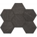 Мозаика Мозаика GB03 Gabbro Hexagon неполированная 25x28.5